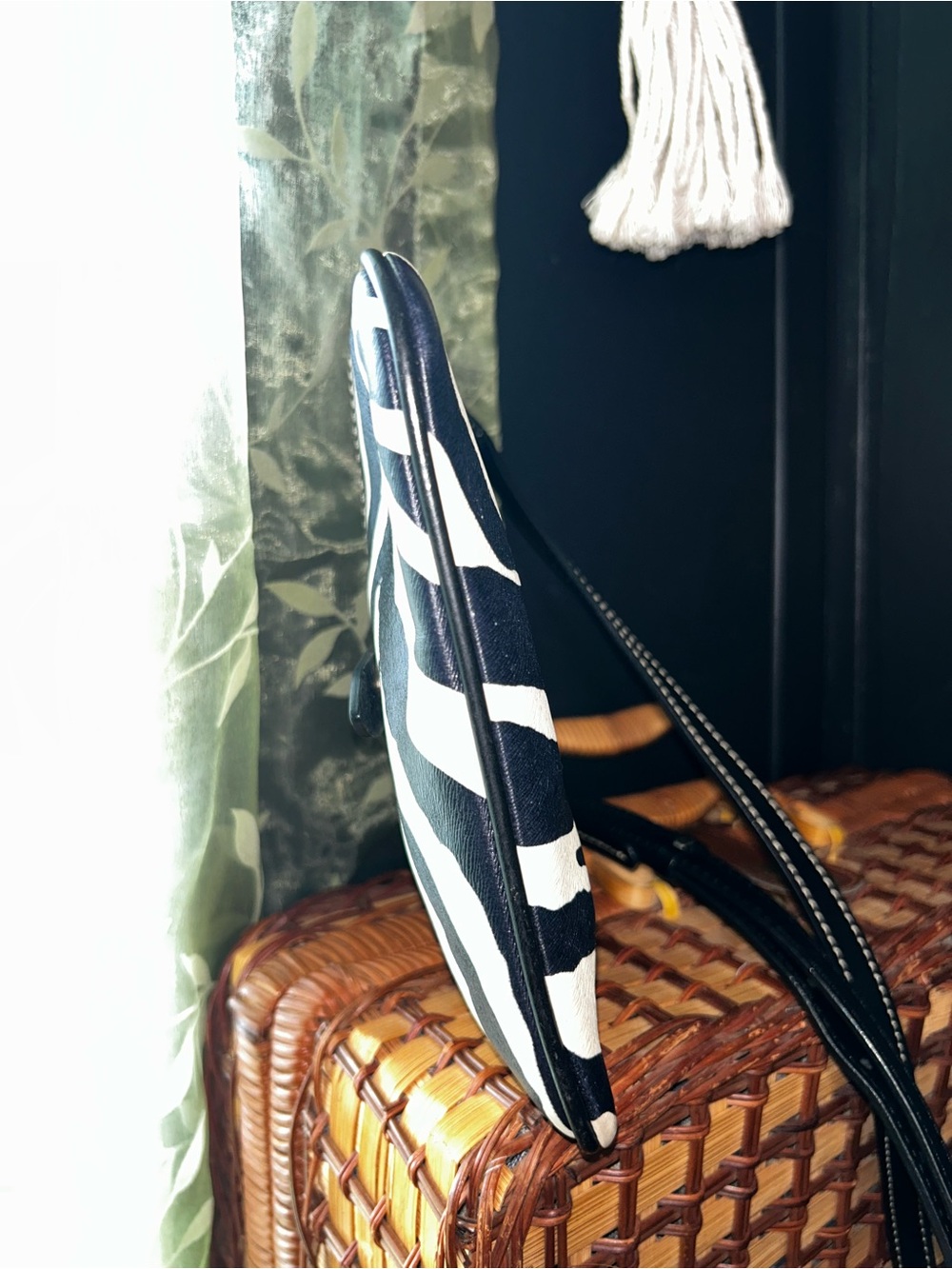 Dooney & Bourke Black and White Zebra Print Crossbody Bag - Picture 8 of 11